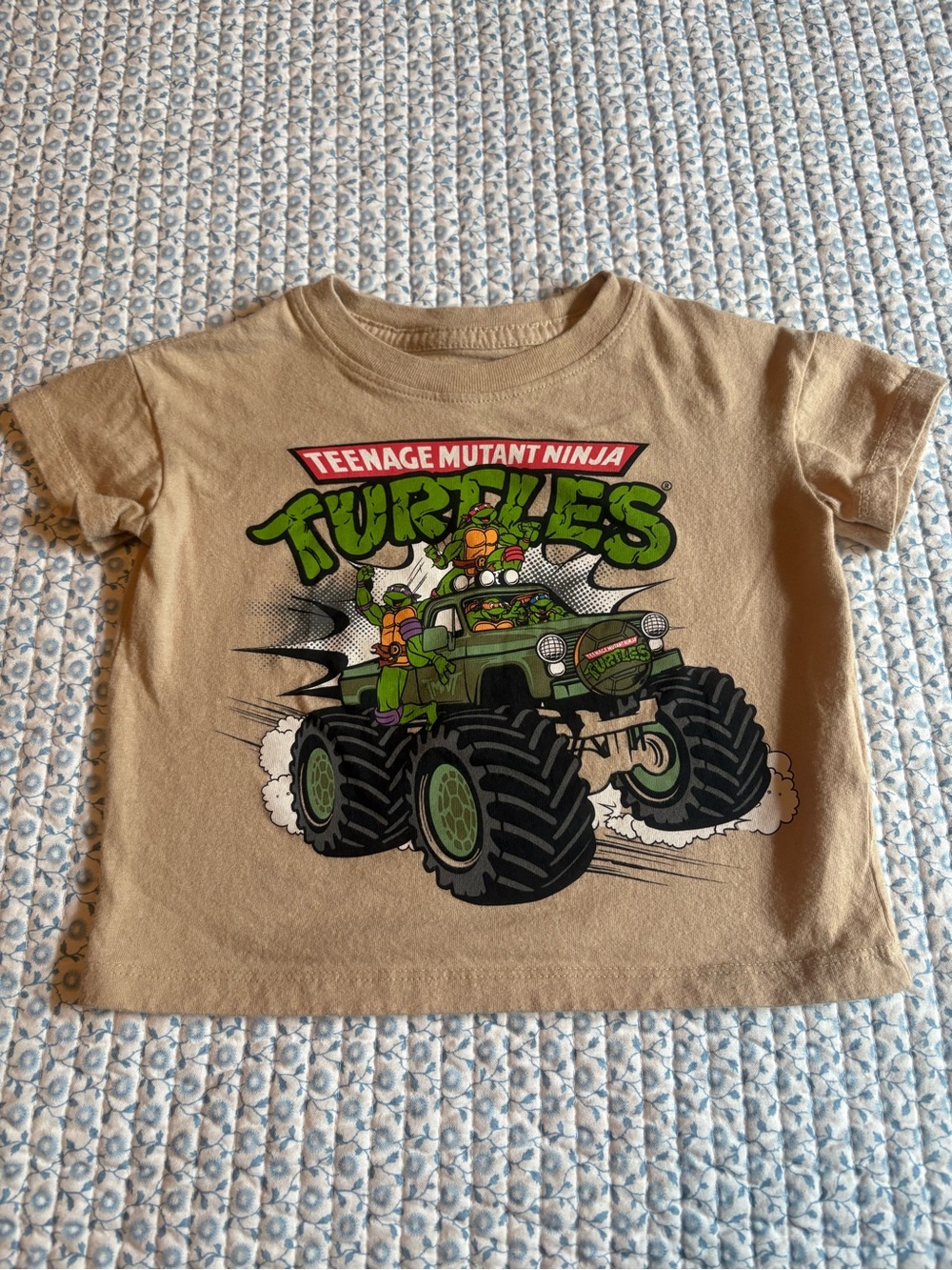 Nickelodeon Beige TMNT Green Monster Truck Tee